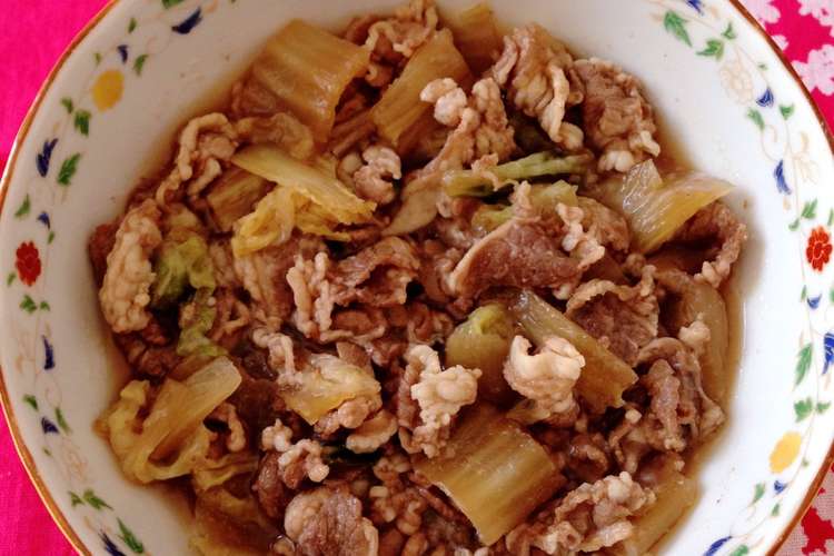 時短で簡単 牛肉と白菜のすきやき風煮込み レシピ 作り方 By もち肌むすめ クックパッド 簡単おいしいみんなのレシピが353万品