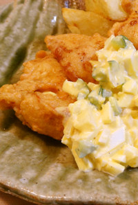 自家製タルタルソースで食べる鶏天(胸肉)