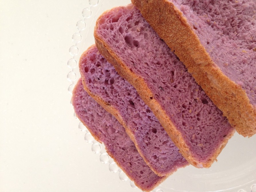 簡単(^^♪　HBで紫いもの食パン♪　の画像