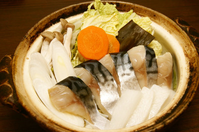 鳥取因幡の塩鯖の水炊きの写真
