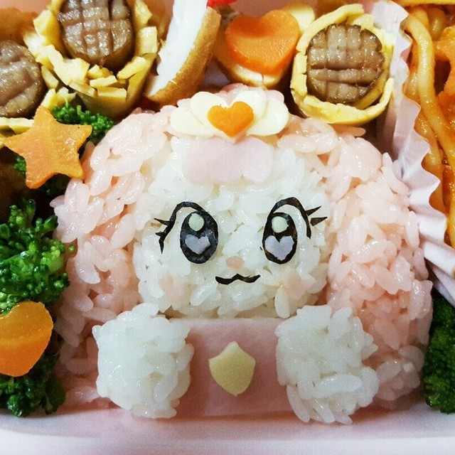 プリキュア パフ キャラ弁 レシピ 作り方 By ｃｈｏｐｐｅｒｍａｍ クックパッド