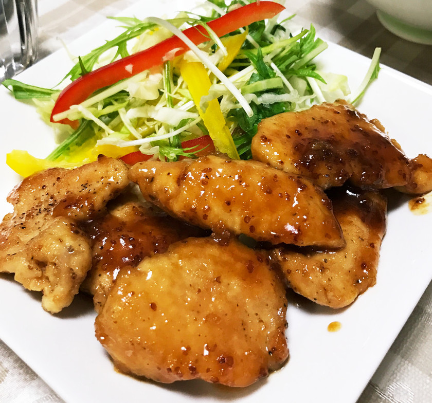 フレンチマスタード鶏胸肉のレシピ