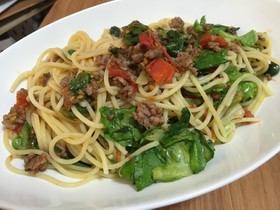 簡単トマトの風味◎のパスタ