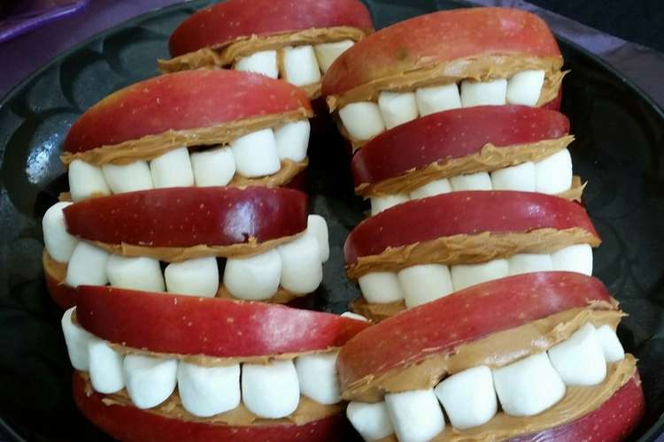 ハロウィンのりんごの歯 レシピ 作り方 By ワッキーウッキー クックパッド