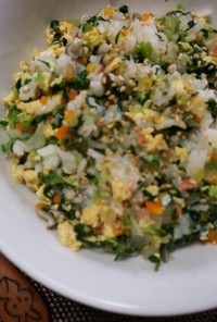 幼児食♪小松菜とカニカマの中華風混ぜご飯