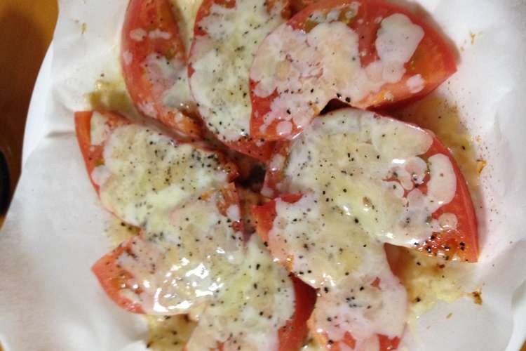 フライパンで簡単 トマトのチーズ焼き レシピ 作り方 By ゆすひと クックパッド