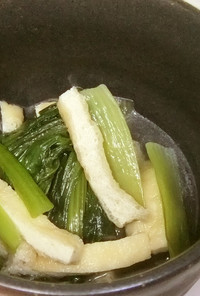 レンジで簡単♪小松菜と油揚げの煮浸し