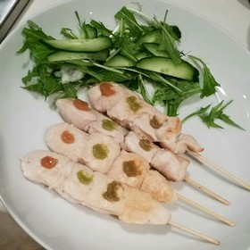 フライパンで焼鳥~ささみ串~