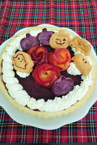 ハロウィン♪紫いもと林檎のタルトパイ