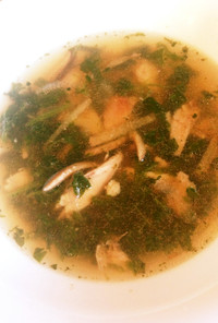 椎茸と玉ねぎの生姜スープ