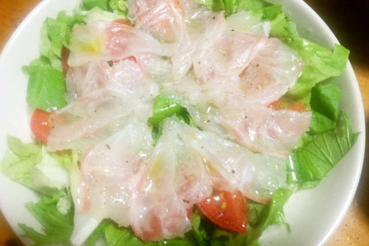 黒鯛のカルパッチョ レシピ 作り方 By ぐーぐーさん クックパッド