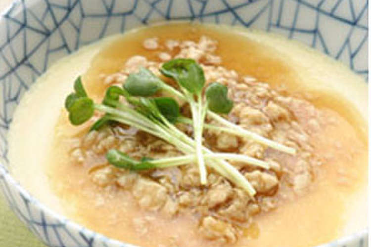 レンジ茶碗蒸しのそぼろあんかけ レシピ 作り方 By イセ食品 公式 クックパッド