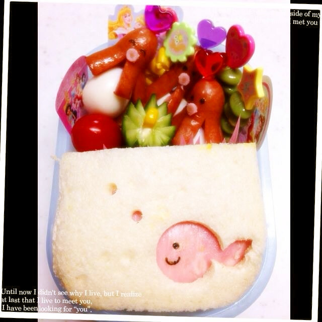 簡単♪お魚サンドイッチ☆水族館お弁当の画像