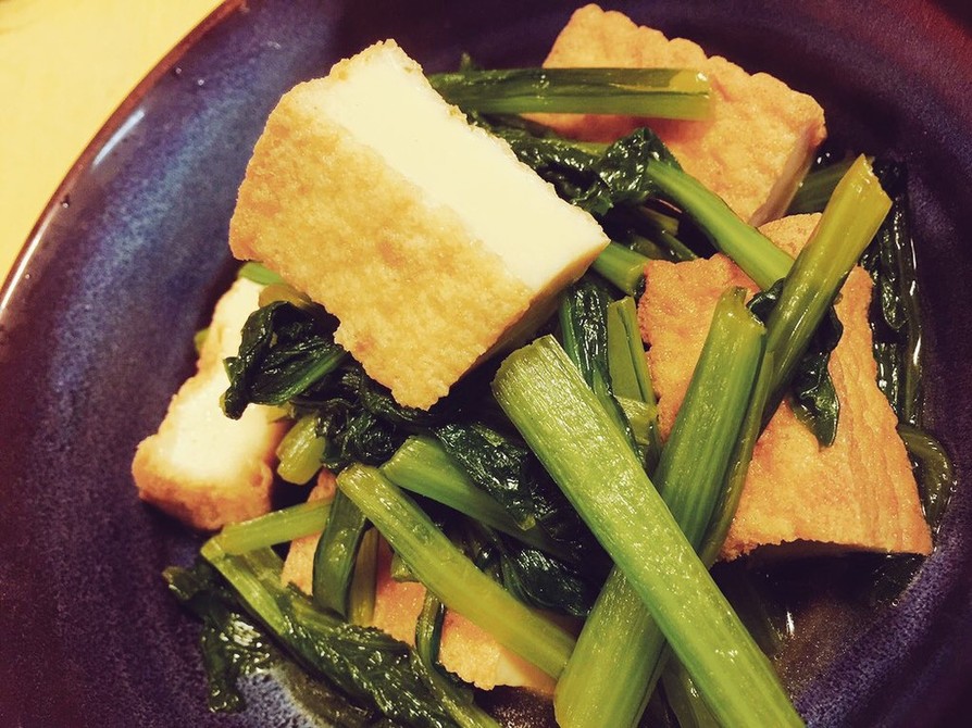 簡単おいしい！小松菜と厚揚げの煮物の画像