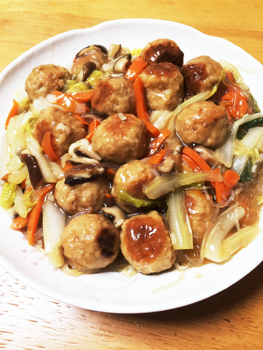 白菜と肉だんごの中華風うま煮の画像