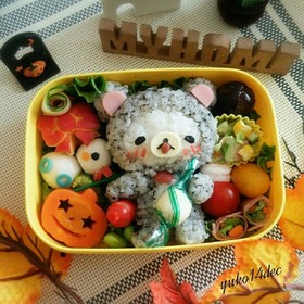 コリラックマハロウィン仮装キャラ弁