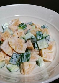 柿ときゅうりのサラダ