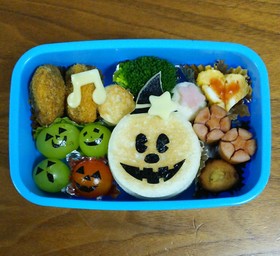 ハロウィンミッキーサンドイッチ☆キャラ弁