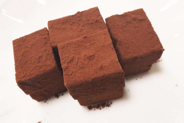 ココアでヘルシー生チョコ レシピ 作り方 By Riripipi クックパッド 簡単おいしいみんなのレシピが357万品