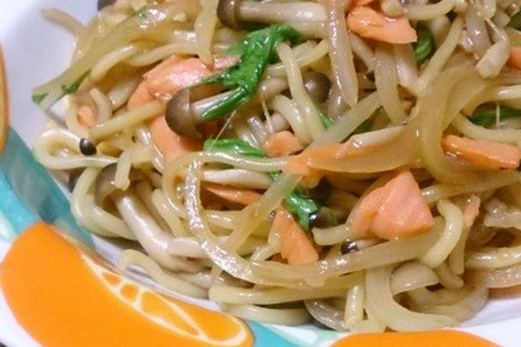 鮭香るしょうゆで水菜のバター醤油パスタ レシピ 作り方 By のんミ クックパッド 簡単おいしいみんなのレシピが366万品