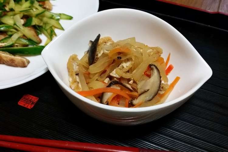 大根と油揚げ 炒め煮 レシピ 作り方 By Megumaropu クックパッド