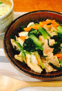 小松菜の中華丼