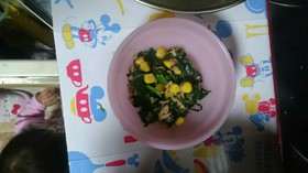 野菜嫌いの子供に♡ほうれん草のバター醤油
