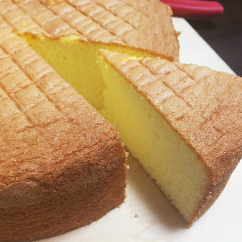 逆さ桃スポンジ レシピ・作り方