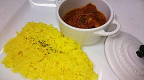 カレーにスペイン仕込サフランライス炊飯器