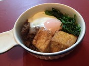 牛肉と厚揚げの玉子蒸しの写真