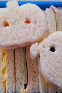 ハロウィン☆おばけサンドイッチ