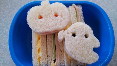 ハロウィン☆おばけサンドイッチの写真