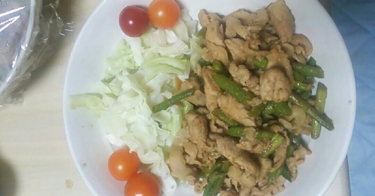 豚ももスライスとアスパラの焼き肉 by リン♪☆ 【クックパッド】 簡単おいしいみんなのレシピが357万品