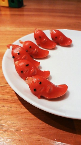 ハロウィンにお疲れおばけのウインナー