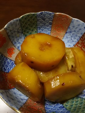 七五三の千歳飴でさつまいもの煮物
