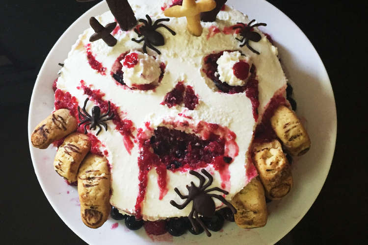 ハロウィンに簡単ゾンビレアチーズケーキ レシピ 作り方 By あゆみん22 クックパッド 簡単おいしいみんなのレシピが359万品