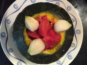 かぼちゃ丸ごとレンジ蒸し