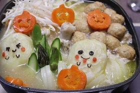 ハロウィン鍋❤濃厚鶏白湯鍋つゆ