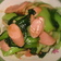 青梗菜と魚肉ソーセージのオイマヨ炒め