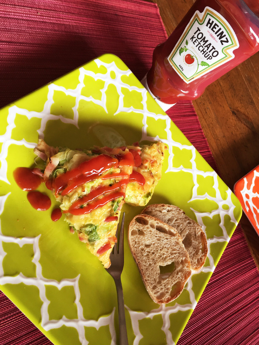 アスパラガスとヤギチーズのフリッタータ レシピ