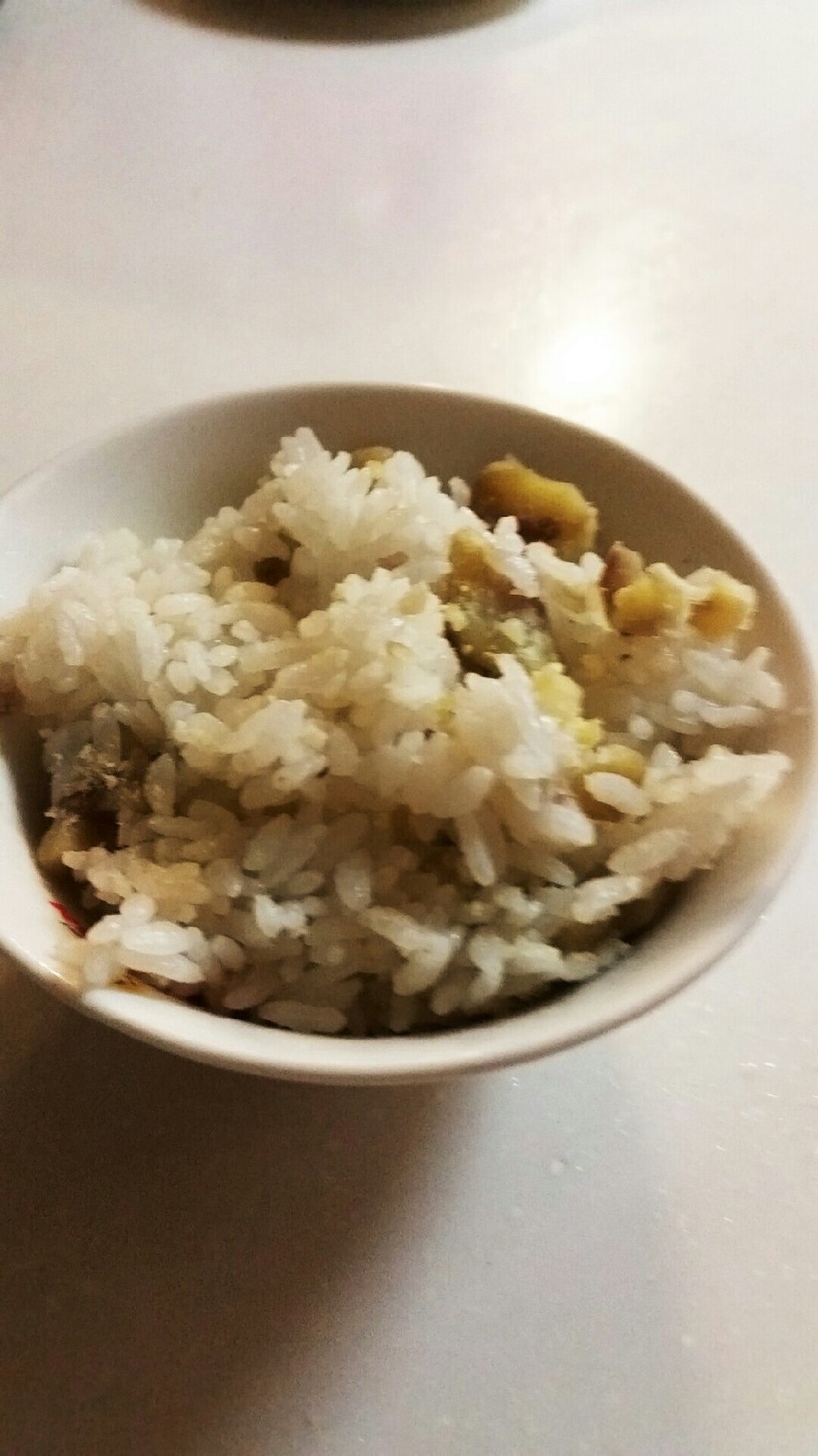 とっても簡単  普通のお米で栗ご飯の画像