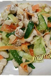ペラペラ野菜とチキン☆シーザーサラダ
