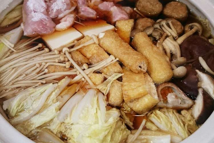 出汁の材料２つ 美味し 鶏鍋 鴨鍋風 レシピ 作り方 By Nahosahoママ クックパッド 簡単おいしいみんなのレシピが376万品