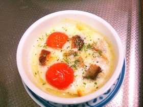 スモークベーコンのココットカマン