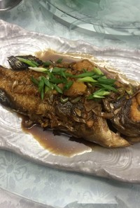 中華風 焼き魚 紅焼姜葱魚