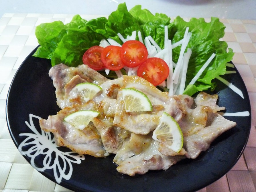 薄豚ロース肉('ω')の塩焼肉の画像