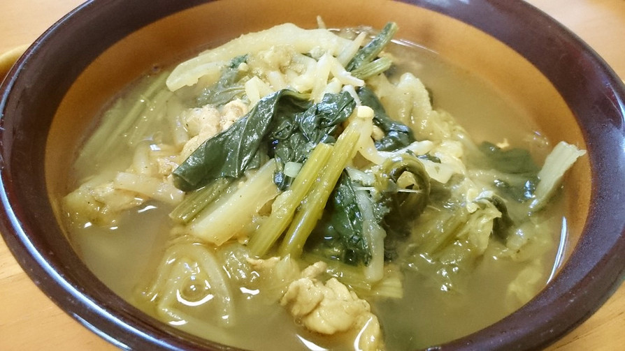 ほうれん草と白菜のスープカレー☆の画像