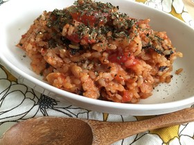 15分で簡単トマトリゾット☆(生米から)