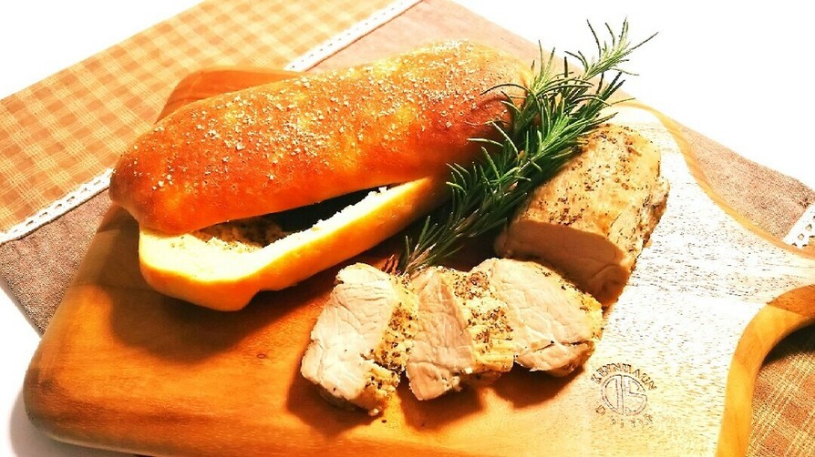 低糖質レシピ☆豚ヒレ肉の塩パン包み焼きの画像