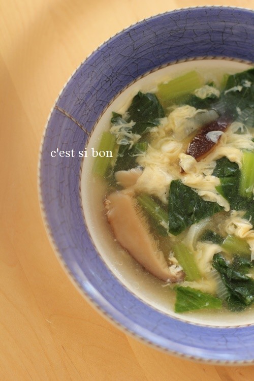 小松菜ときのこのスープの画像